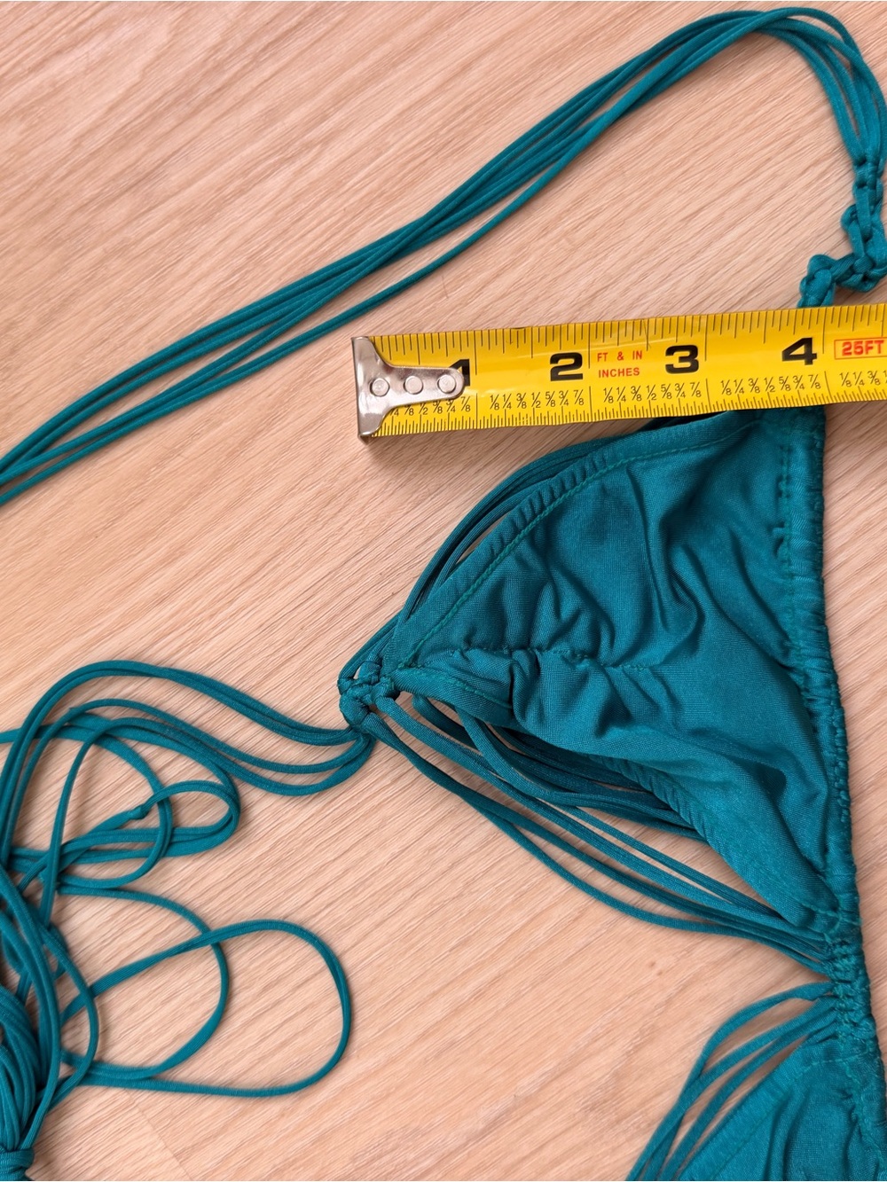 Rare Archival INDAH Teal Macramé String Bikini Set XS/S - Picture 5 of 8